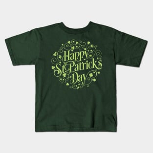 Happy Saint Patrick Day t shirt green lucky shirt Kids T-Shirt
